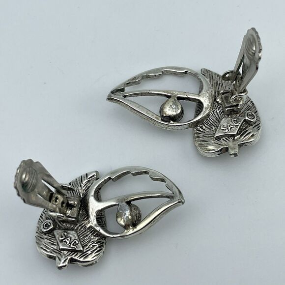 Vintage Sarah Coventry Wind Song Set Necklace Bracelet Earrings Leaves Silver - Picture 8 of 9